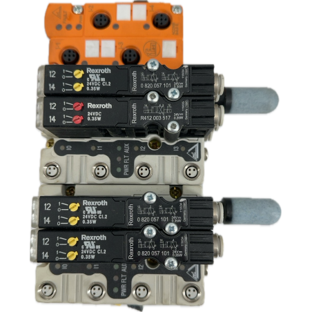 REXROTH x2 R480034017 DISTRIBUTEUR PNEUMATIQUE  +3x VALVE REXROTH 0 820 057 101+R412 003 517 + 1x AC 2505