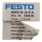 FESTO ADVU-25-25-P-A Vérin compact à faible course 156526
