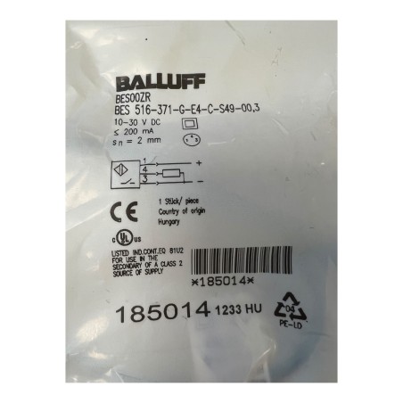 BALLUFF BES00ZR BES 516-371-G-E4-C-S49-00,3 CAPTEUR INDUCTIF