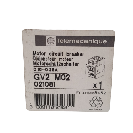 TELEMECANIQUE GV2 M02 Disjoncteur moteur 021081
