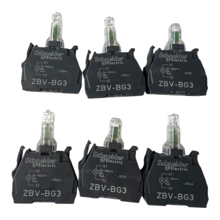 SCHNEIDER LOT DE 6 X ZBV-BG3 MODULE D'ECLAIRAGE