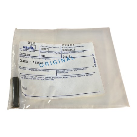 KSB 00230080 CLAVETTE 6X6X35