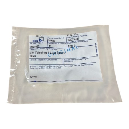 KSB DPAF2/01025526 JOINT D'ETANCHEITE A 27X32 DIN7603