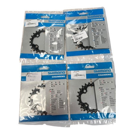 LOT DE 4 X SHIMANO 24T FC-M660 3X10S 64mm SLX PLATEAU