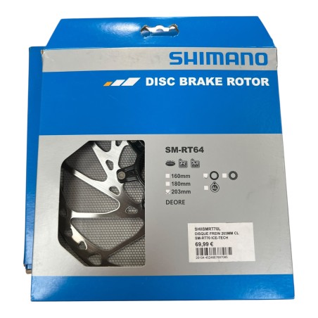 SHIMANO SM-RT64  203mm CL ICE-TECH DISQUE