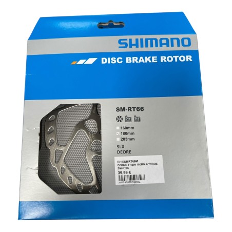 SHIMANO SM-RT66 180mm 6 TROUS SLX DEORE DISQUE