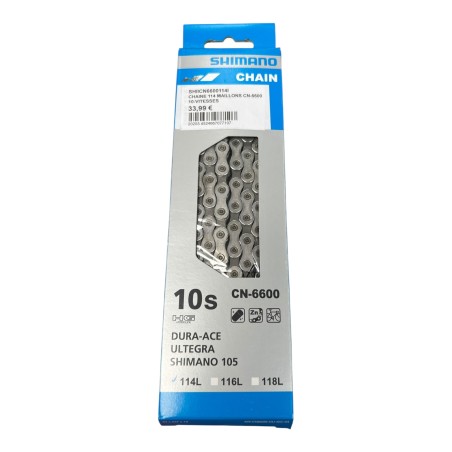 SHIMANO CN-6600 10S HG DURA-ACE ULTEGRA SHIMANO 105 CHAINE 114 MAILLONS