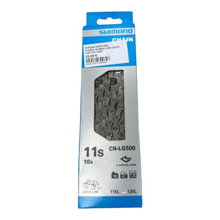 SHIMANO CN-LG500 11S 10S CHAINE 126 MAILLONS