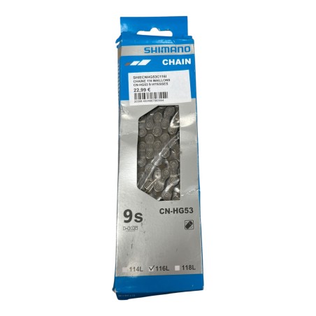 SHIMANO CN-HG93 9S HG CHAINE 116 MAILLONS