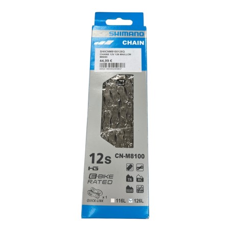 SHIMANO CN-M8100 12S HG CHAINE 126 MAILLONS