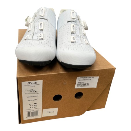 FI'ZI:K DECOS CARBON BLANCHE CHAUSSURE VELO TAILLE 41EU 7 1/4UK 8 1/4US