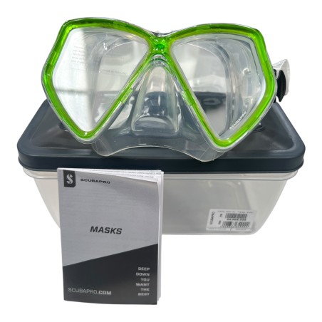 SCUBAPRO 24.005.030 MASQUE DE PLONGEE MINI VU TRANSPARENT/ VERT