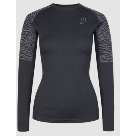 JOHAUG ELEVATE WOOL LONG SLEEVE TEE-SHIRT MANCHE LONGUE LAINE MERINO NOIR L