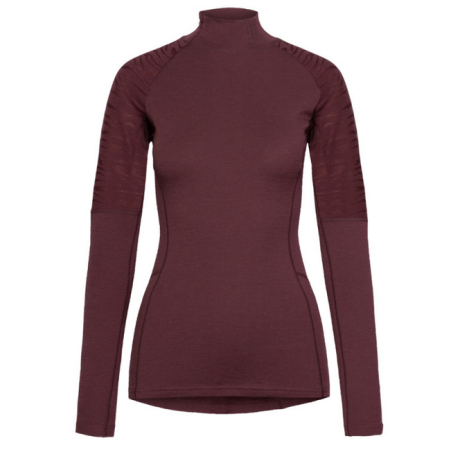 JOHAUG ELEVATE WOOL HALF ZIP TEE-SHIRT MANCHE LONGUE LAINE MERINO VIOLET L