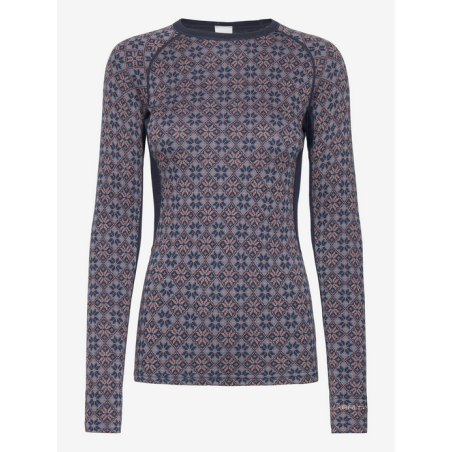 KARI TRAA ROSE LIGHT LS TEE SHIRT MANCHES LONGUES MERINO BLEU TAILLE XL