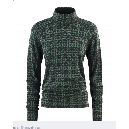 KARI TRAA ROSE LIGHT HZ TEE SHIRT MANCHES LONGUES MERINO VERT TAILLE XS