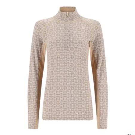 KARI TRAA ROSE LIGHT HZ TEE SHIRT MANCHES LONGUES MERINO BEIGE TAILLE XS
