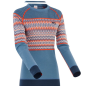 KARI TRAA SILJA LS TEE SHIRT MANCHES LONGUES MERINO BLEU TAILLE XL