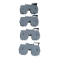 WAGO 51169961 4 pièces Bloc de jonction connecteur 2 Positions Traversant Gris