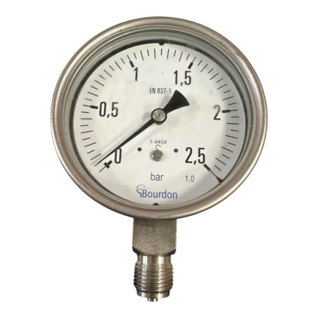 BOURDON EN 837-1 / 0-2,5 BAR MANOMETRE