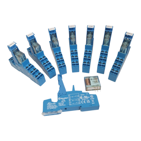 LOT DE 8 FINDER 40.52.9.024.0000 ET FINDER 95.P5 Relais et Porte relais