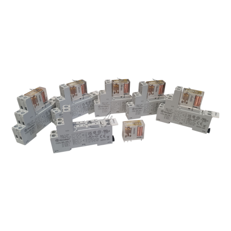 LOT DE 6 FINDER 50.12.9.024.500 ET FINDER 95.05.7 Relais et Porte relais