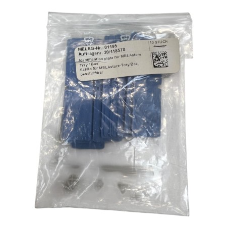 MELAG ME01195 IDENTIFICATION PLATE FOR MELASTORE TRAY/ BOX
