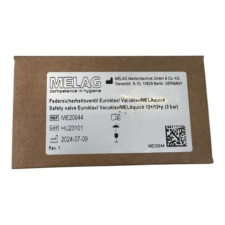 MELAG ME20944 SAFETY VALVE EUROKLAV / VACUKLAV/ MELAQUICK 12+/12+P (3bar)