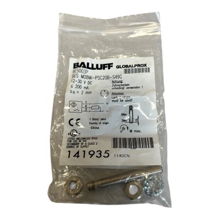 BALLUFF BES M08MI-PSC20B-S49G BES003P Capteur inductif