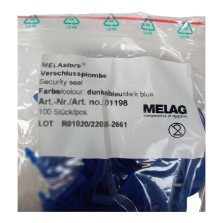 MELAG ME01198 SECURITY SEAL DARK BLUE 1 PACK 100 PIECES