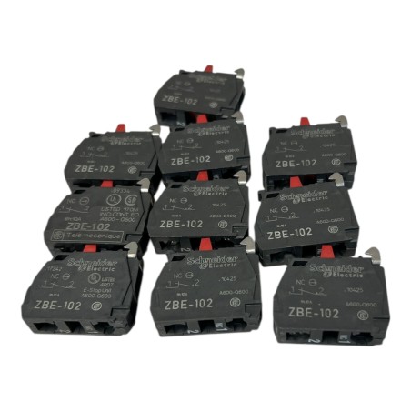 LOT DE 10 SCHNEIDER ELECTRIC ZBE102 Bloc de contacts