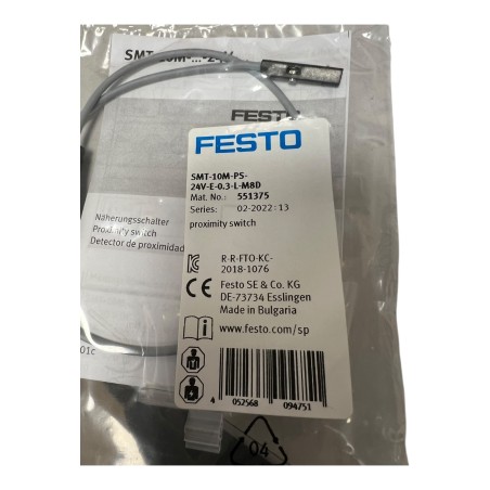 FESTO 551375 SMT-10M-PS-24V-E-0,3-L-M8D Capteur de proximité