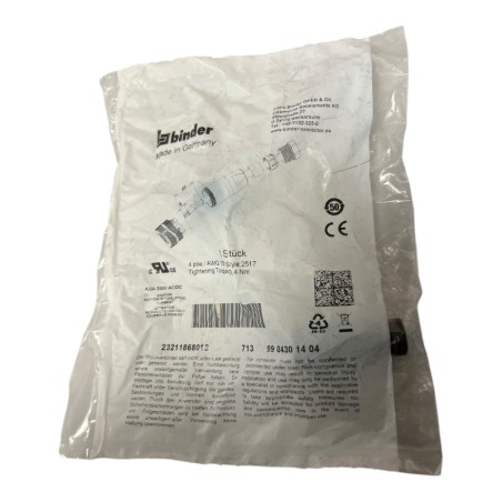 BINDER 99 0430 14 04 Connecteur cylindrique femelle binder série 713