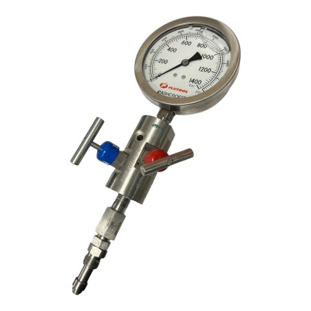 KIT ASHCROFT FLUTROL Manomètre 0-20000psi+BIFOLD FLUIDPOWER NV04S04F04F Vanne