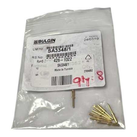 LOT DE 8 BULGIN SA3348/1 Contact circulaire standard