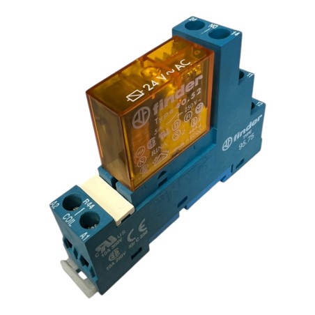 FINDER 40.52 Relais enfichable 5 A 24VAC + 95.75 Support 10A 250V