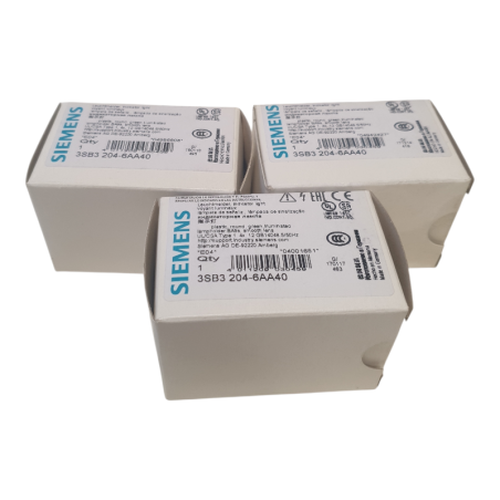 LOT DE 3 SIEMENS 3SB3 204-6AA40 VOYANT LUMINEUX