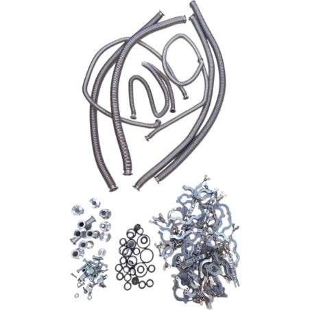 Lot de colliers de serrages, tubes inox, joints, filtres pour pompe