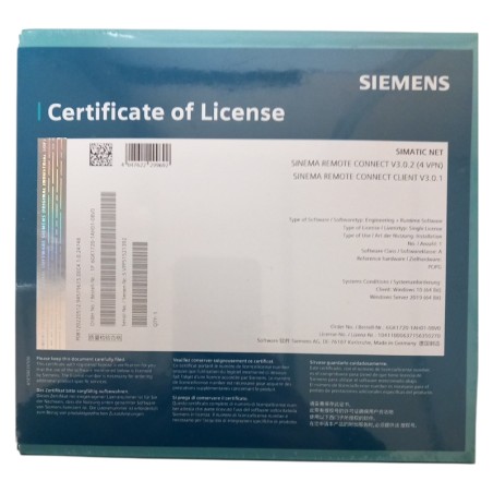 SIEMENS 6GK1720-1AH01-0BV0 SINEMA REMOTE CONNECT CLIENT V3.0.2 (4 VPN)