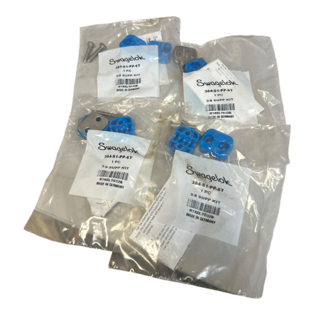 LOT DE 4 SWAGELOK 304-S1-PP-6T KIT Support boulonné pour tube en plastique 3/8