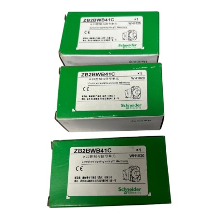LOT DE 3 SCHNEIDER ELECTRIC ZB2BWB41C Bouton poussoir lumineux