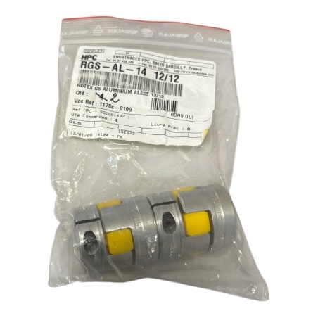 LOT DE 2 ROTEX  RGS-AL-14 12/12 Accouplement sans jeu 15Nm