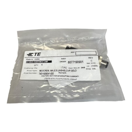 TE CONNECTIVITY T4011008041-000 Connecteur cylindrique M8 Mâle