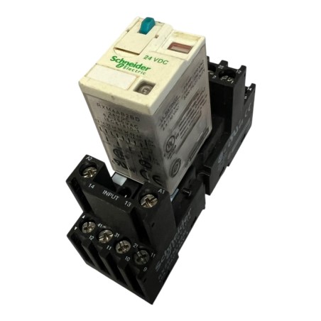 SCHNEIDER ELECTRIC RXM4AB2BD Relais 24VDC + RXZE2M114M Embase contacts mixés