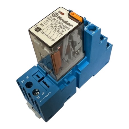 FINDER 55.34.8.230.0040 Relais 230VAC 7A 250VAC + 94.04 Embase