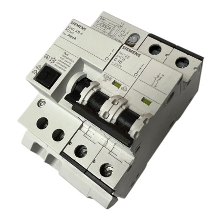 SIEMENS 5SM2322-6 Bloc différentiel 30mA 40A + 5SY4516-7 Disjoncteur 16A 230V C