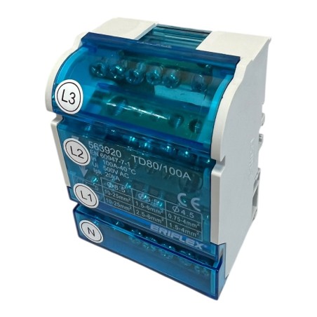ERIFLEX 563920 Répartiteur tétrapolaire TD80/100A