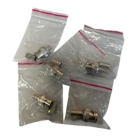 LOT DE 5 RS PRO 546-4853 Contact BNC Mâle Droit à sertir