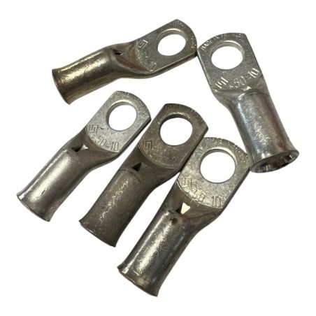 Lot de 5 Cosses à sertir à oeillet 50mm² M10