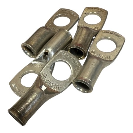Lot de 5 Cosses à sertir à oeillet 25mm² M10